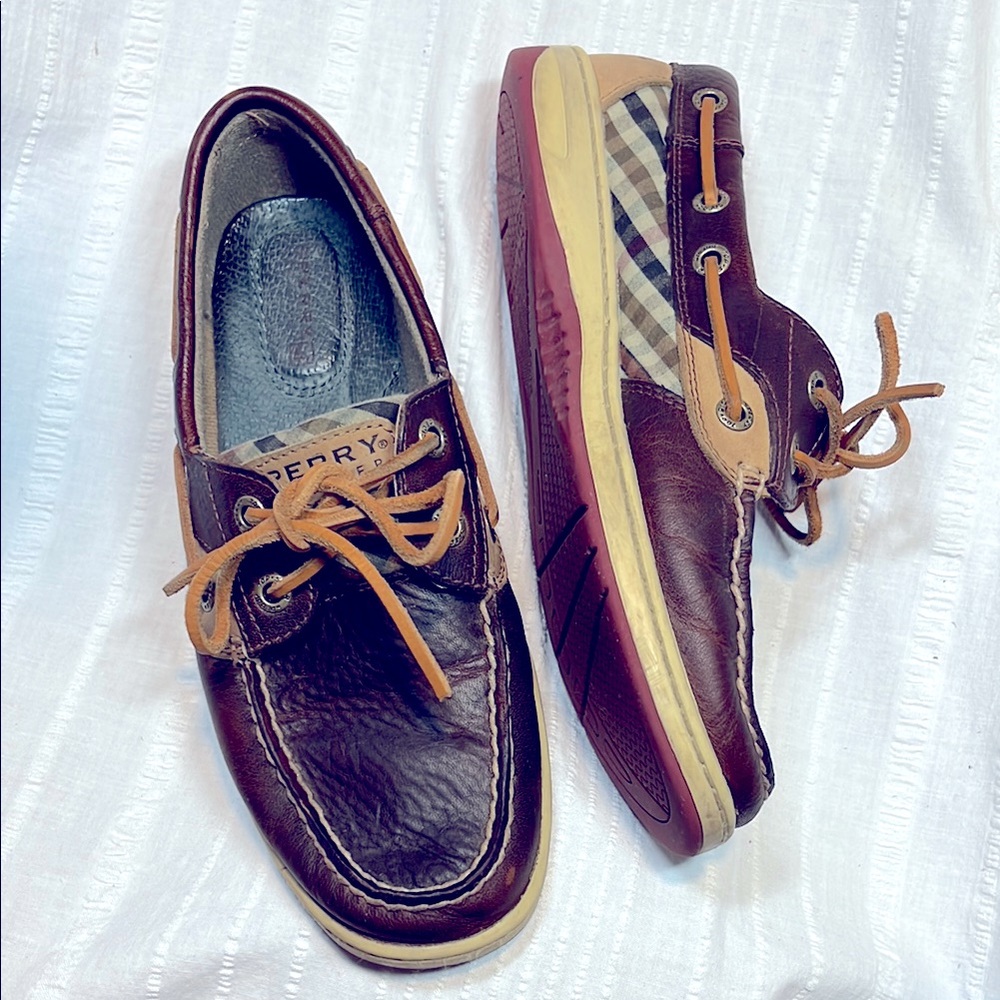 Sperry Top-Sider Bluefish Authentic Original 2-eye Boat Shoes Plaid Women’s 6.5